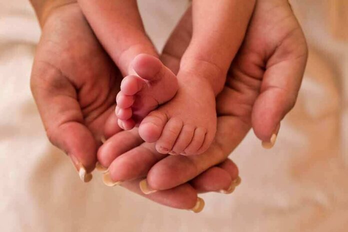 1247118406 featured image Adult hands holding a babys tiny feet