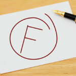 Russia’s HUMILIATING Retreat — CATASTROPHIC FAILURES Fail grade written on paper with a pen.