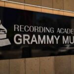 Grammy Shock: ARTIST Targets AMERICA Sign for the Grammy Museum displaying a gramophone logo