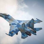 HISTORIC First F-35 Kill–What They Took DOWN A blue camouflage fighter jet performing an aerial maneuver against a cloudy sky