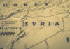 Map showing Syria and surrounding regions.