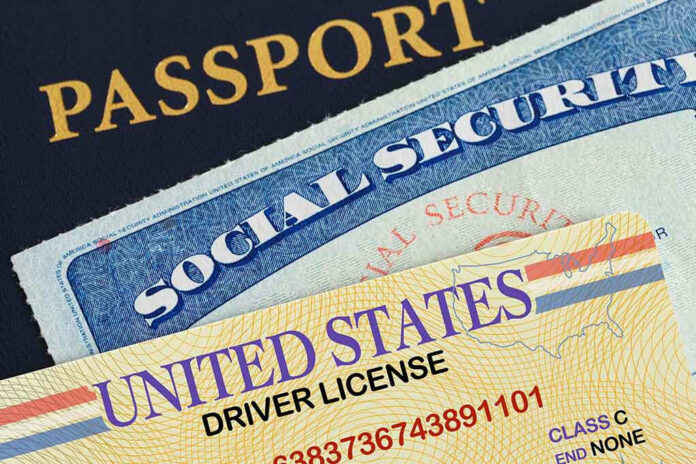 Passport, social security card, and drivers license.