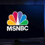MSNBC logo displayed on a television screen