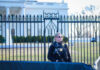 How Did a Gunman Get Into Trump’s Dinner? Secret Service agent stands guard outside the White House.