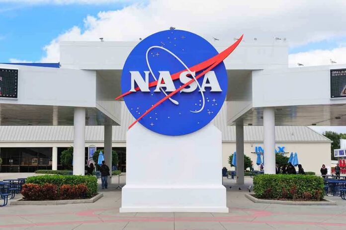 shutterstock_109197029 NASA logo displayed prominently at a visitor center