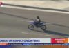 LAPD officers chase suspect fleeing on dirt bike