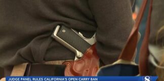 Federal court rules against California's open carry gun ban