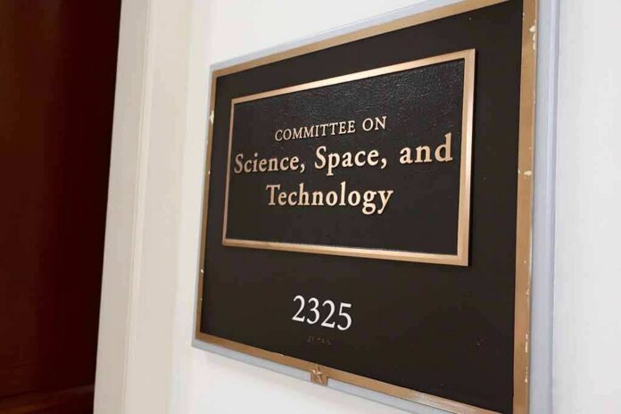 Office sign for a committee on science, space, and technology