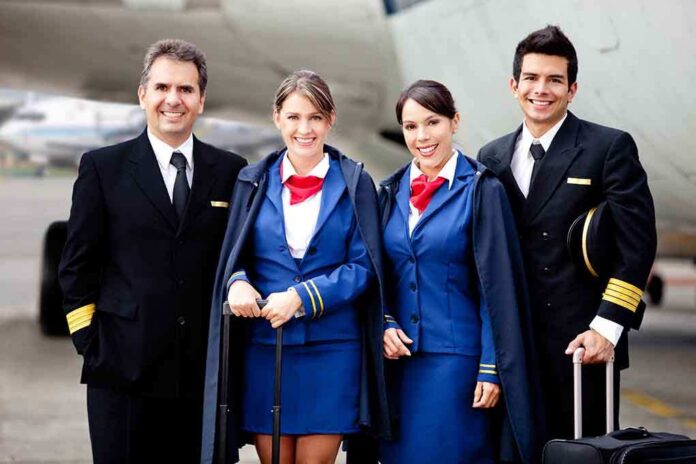 shutterstock_96912926 Airline crew standing together on the tarmac